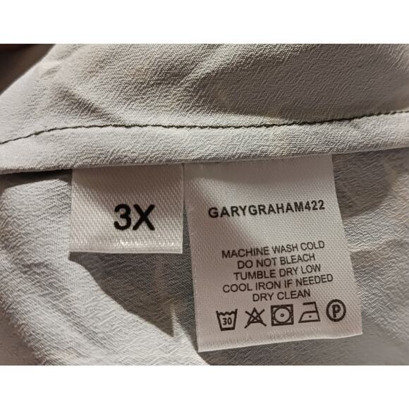 GARYGRAHAM422 Women's Simple Slip Dress in green and gold floral print. Size 3X - Picture 7 of 9